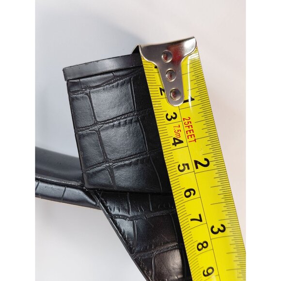 Diba Maya Square Toe Black Block Heel Sandals Size 10W - Picture 7 of 9